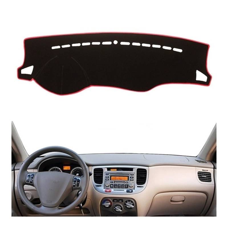 Armaturenbrett-Abdeckung Für Kia Für Rio Für Rio5 2005-2011 Auto Styling Dashboard Abckung Matte Anti-Glare Sonnenschirm Schützen Teppich Kissen Zubehör von KDHUCS