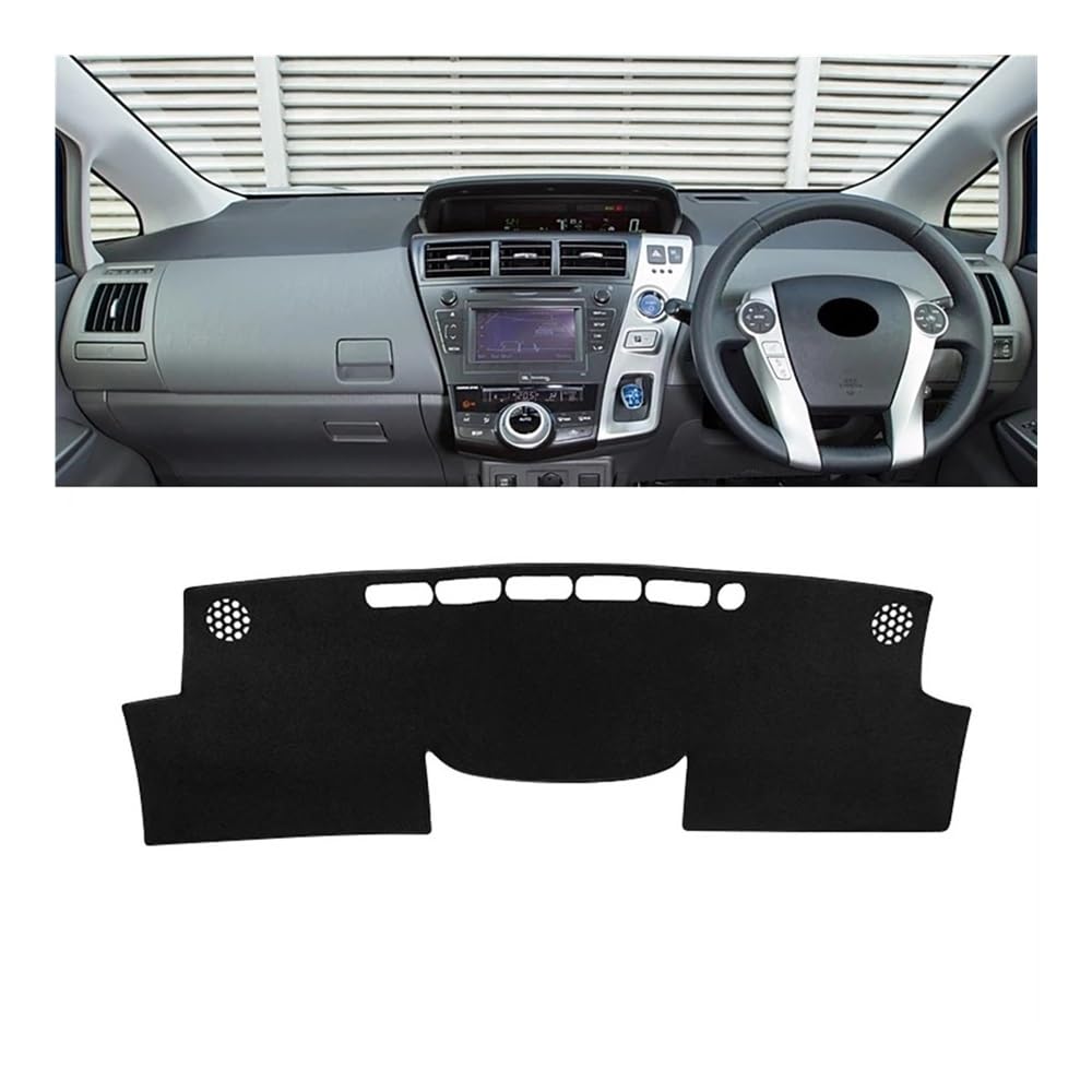 Armaturenbrett-Abdeckung Für Toyota Für Prius V 2012-2019 Auto Dashboard Abdeckung Instrument Panel Teppiche Vermeiden Licht Schutz Pads von KDHUCS