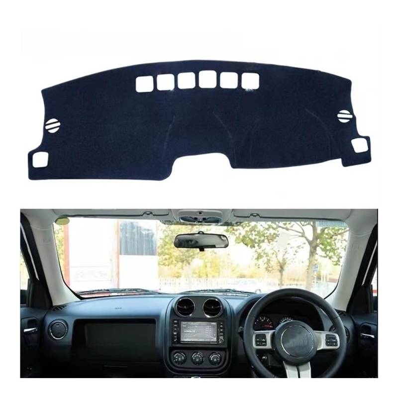 Armaturenbrett-Abdeckung Polyester Für Jeep Für Patriot 2007-2016 Für Liberty Auto Zubehör Dash Board Sonnenschirm Teppich Dashboard Abckung Schutz Pad von KDHUCS