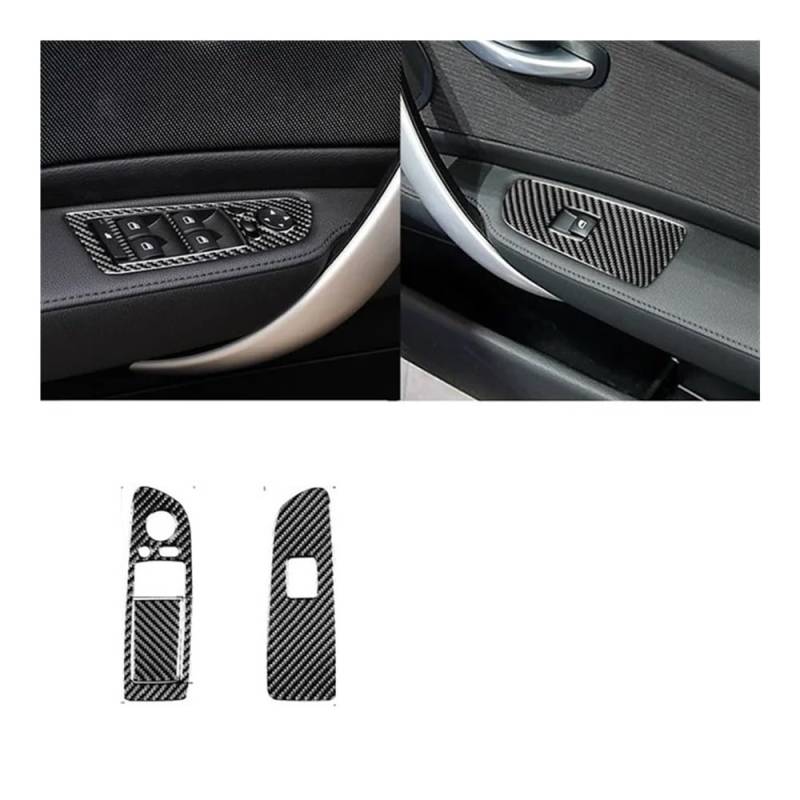 Innenverkleidungskit Für 1er-Serie Für E81 Für E82 Für E87 Für E88 2008-2013 Fensterheber-Panel-Tuning-Abdeckung Aufkleber Auto-Innenraum Auto Styling Zierleisten von KDHUCS