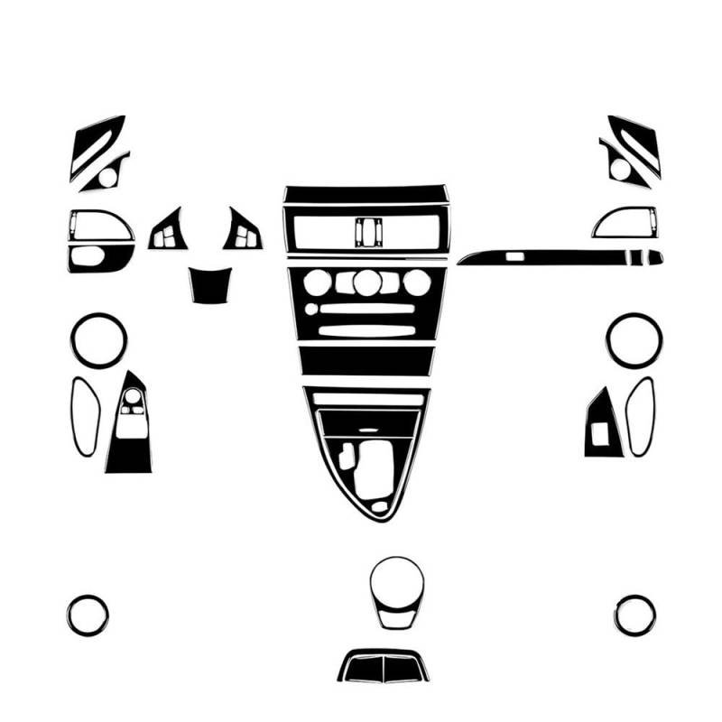 Innenverkleidungskit Für 6er-Serie Für E63 Für E64 2004-2010 Armaturenbrett Mittelkonsole Getriebe Panel Luftauslass Aufkleber Autoinnenraum Auto Styling Zierleisten von KDHUCS