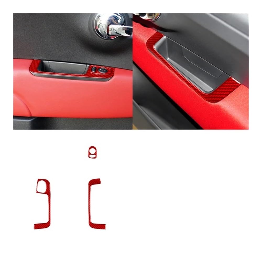 Innenverkleidungskit Für FIAT Für 500 2012 2013 2014 2015 Aufkleber Fensterheber-Taste Panel Trim Abdeckung Auto innen dekorative Auto Styling Zierleisten von KDHUCS