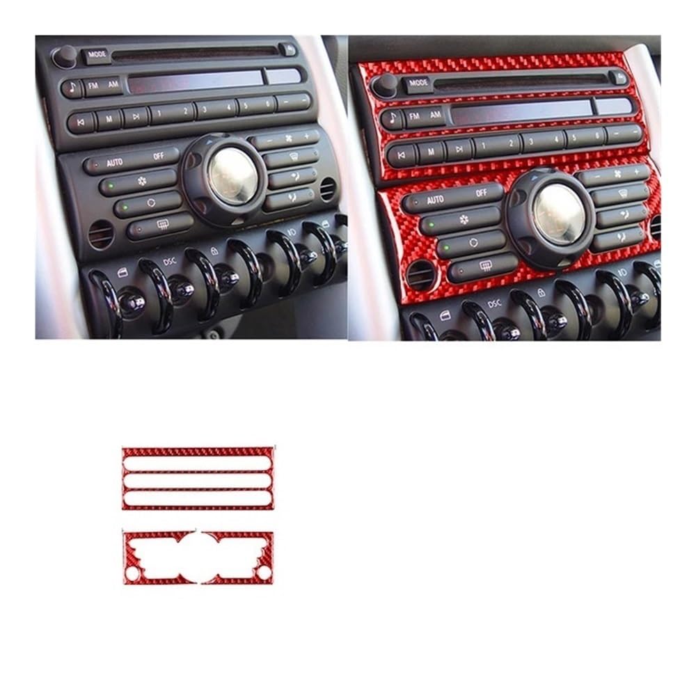 Innenverkleidungskit Für Mini Für Cooper 2002 2003 2004 Auto Innenraum Klimaanlage Knopf Knopf Panel Abdeckung Aufkleber Zubehör Auto Styling Zierleisten von KDHUCS