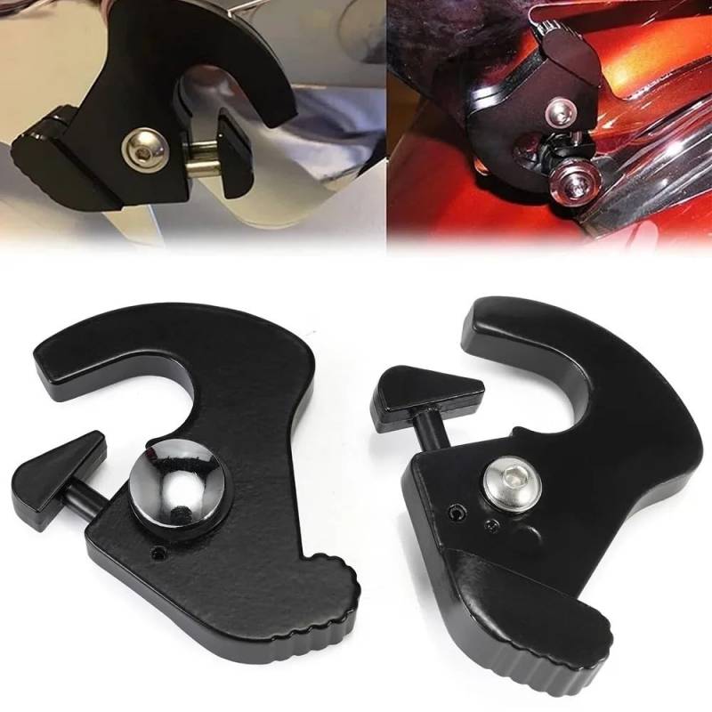 Motorrad Gepäckträger Hinten Motorrad Universal Abnehmbare Dreh Gepäckträger Docking Latch Clips Kit Für Ha&rley Für Sportster Für Softail Für Dyna Für Touring von KDHUCS