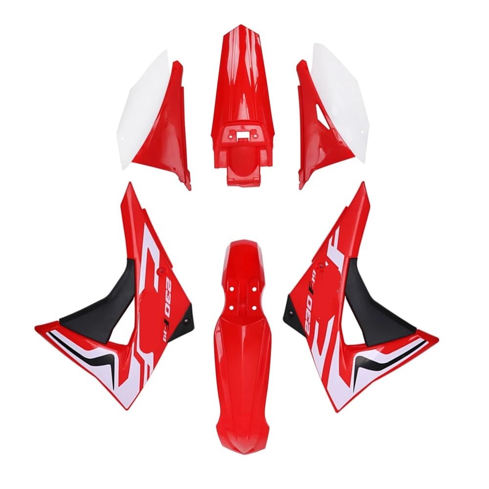 Motorrad Verkleidungs Winglets Motorrad Kunststoff Kits Vorne Hinten Kotflügel Verkleidung Abdeckung Spoiler Seitenteile Für CRF230F CRF 230 F 2020 von KDHUCS