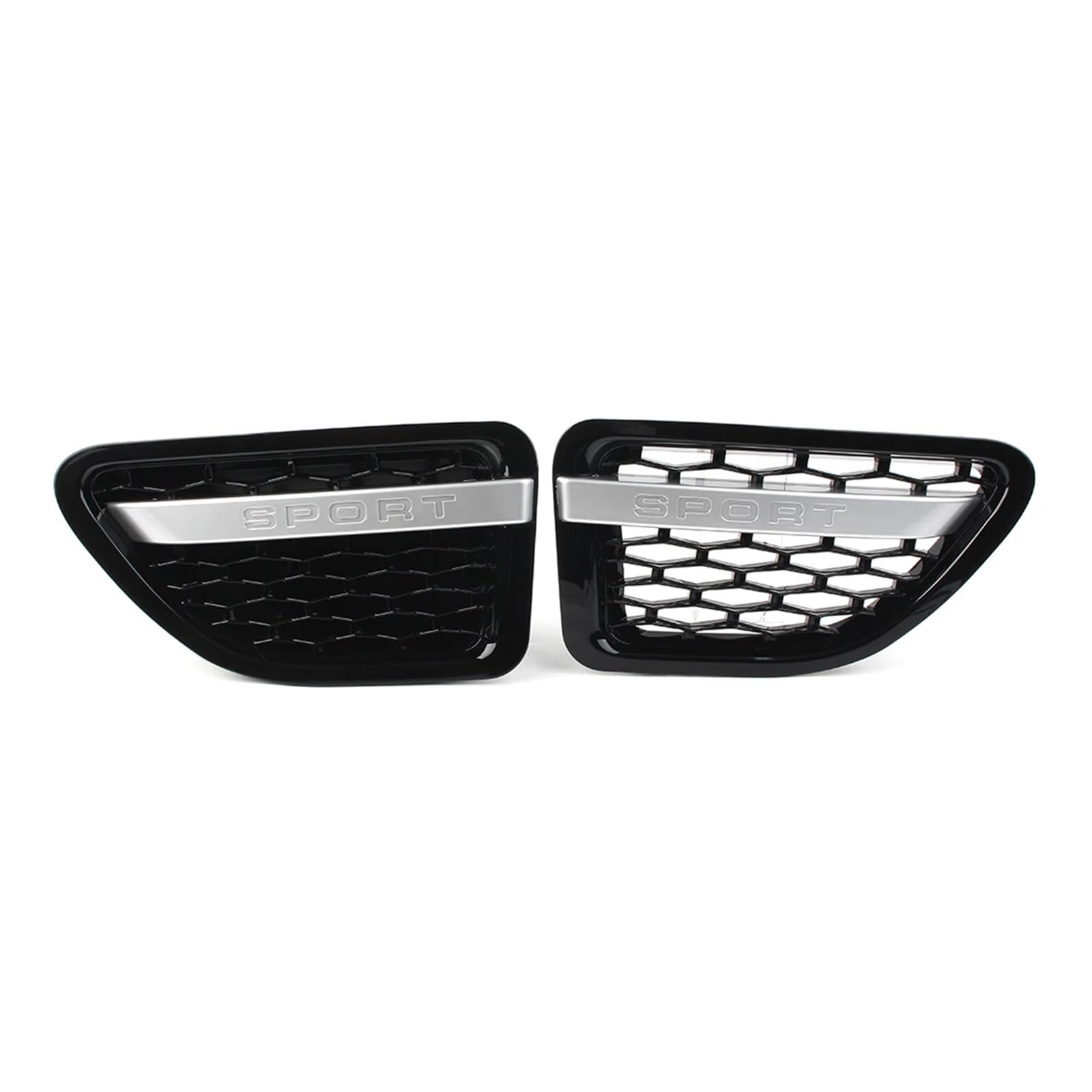 2 STÜCKE Auto-Vorderseitenkotflügel Entlüftungsgitter Grillzubehör mit Logo Kompatibel for Land Rover L320 Range Rover Sport 2005-2009 2010-2013(2005-2009 Style 2) von KDMOWHON