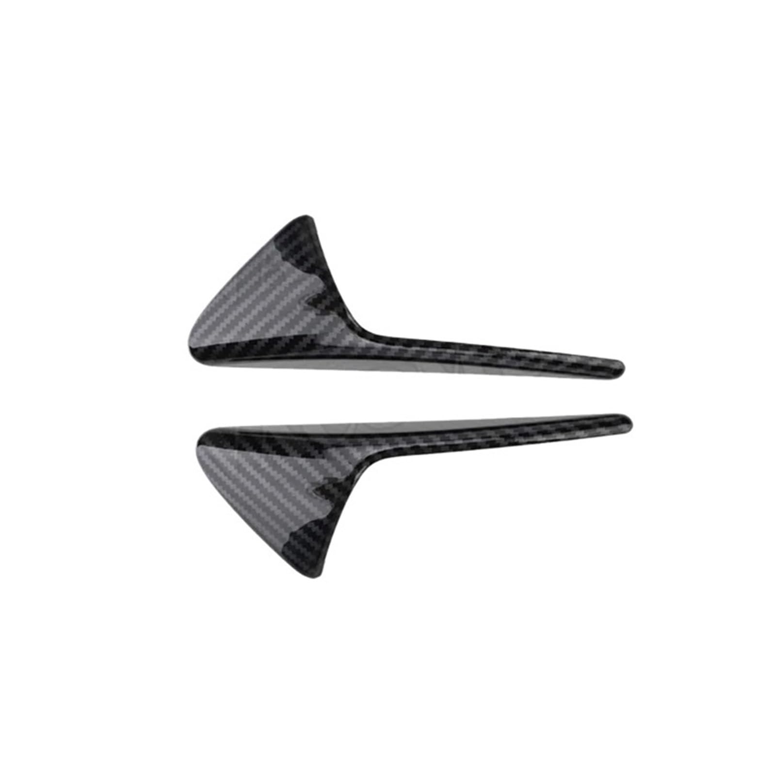 2 Stück Carbon Fiber Front Side Kamera Kotflügel Markierungsabdeckung Seitengitter Zierleiste Abzeichen Aufkleber Kompatibel mit Tesla -Modell 3 SX 2013-2019(ABS Glossy Black) von KDMOWHON