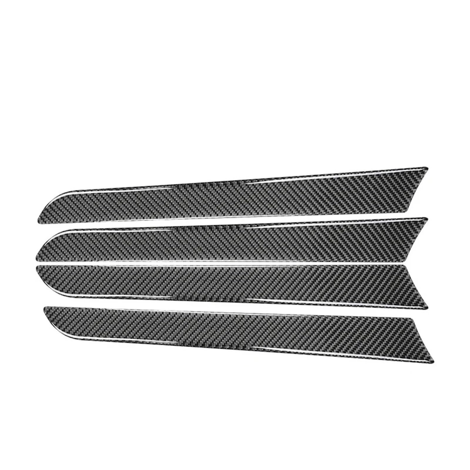 4 stücke Kompatibel for Audi A4 A5 A4L B8 2006-2019 Carbon Faser Auto Tür Panel Trim Dekorative Aufkleber Auto innen Zubehör Auto Styling(Black) von KDMOWHON