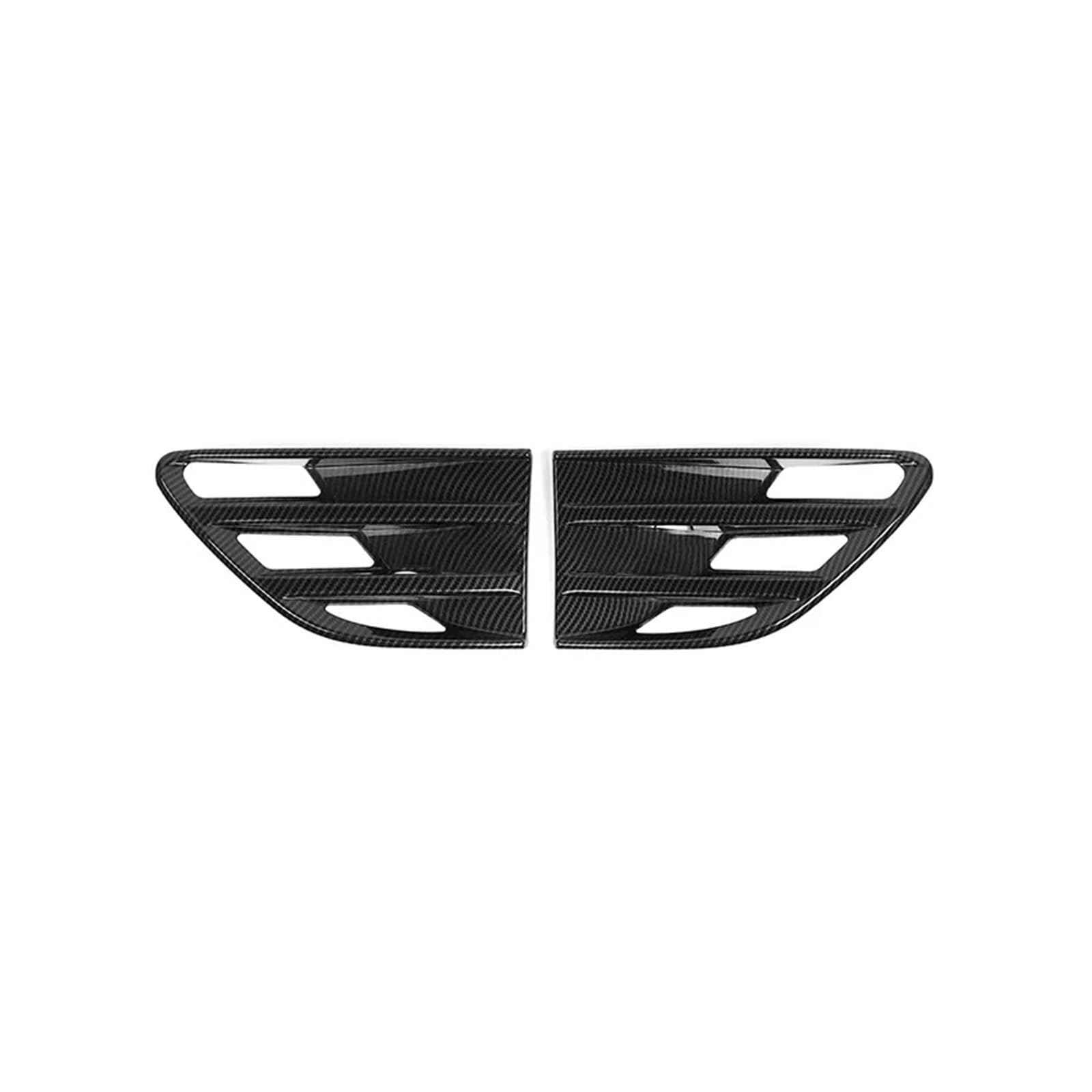 Auto-Frontseitenkotflügel-Grill-Entlüftungs-Dekorationsabdeckung Kompatibel mit F150 Raptor 2009-2014 Außenzubehör(Carbon Fiber Grain) von KDMOWHON