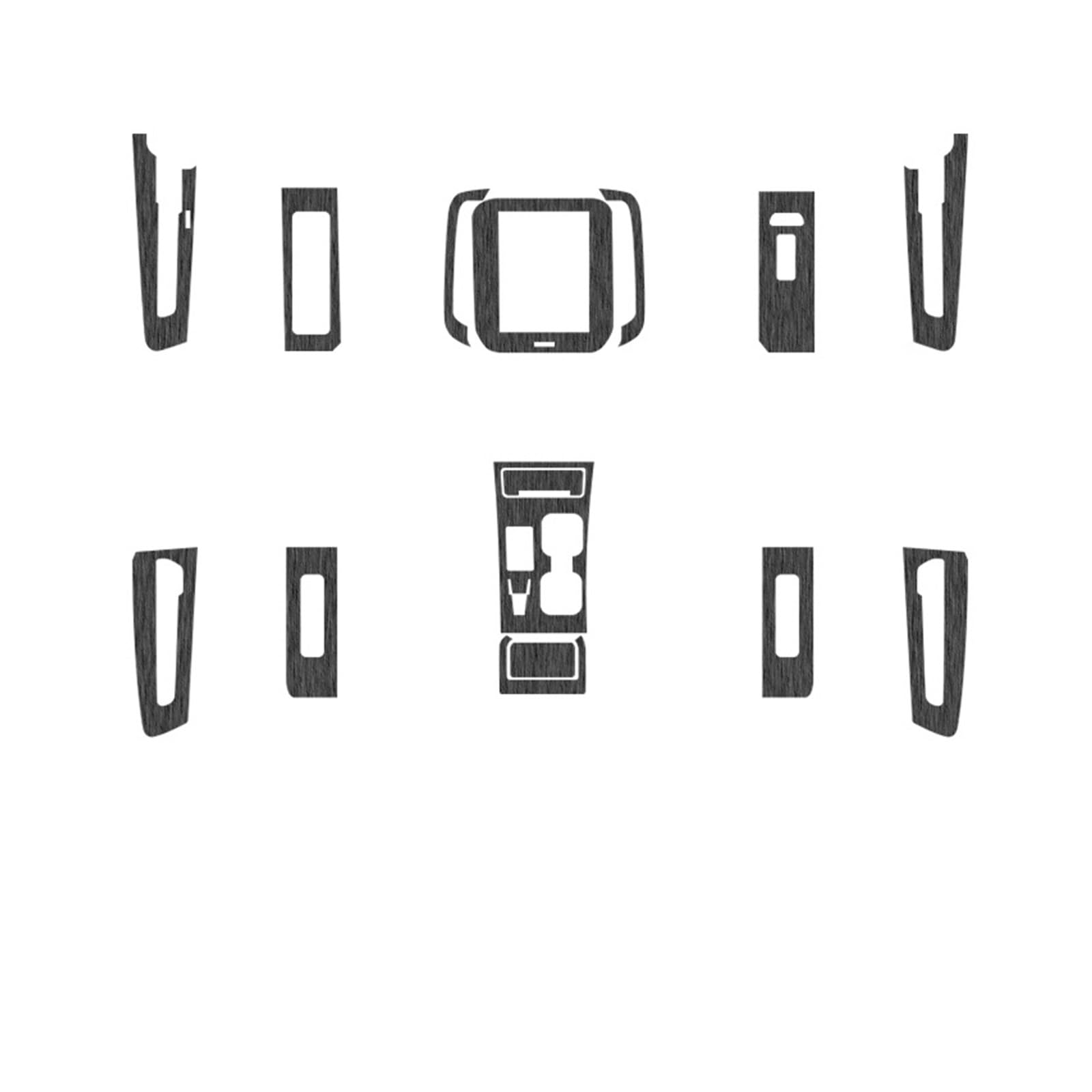 Auto-Innenaufkleber, kompatibel mit Volvo XC40 2020–2025, Hebefensterverkleidung, Aufkleber, Getriebe, Lenkrad, Schutzfolie, Autozubehör(Black) von KDMOWHON