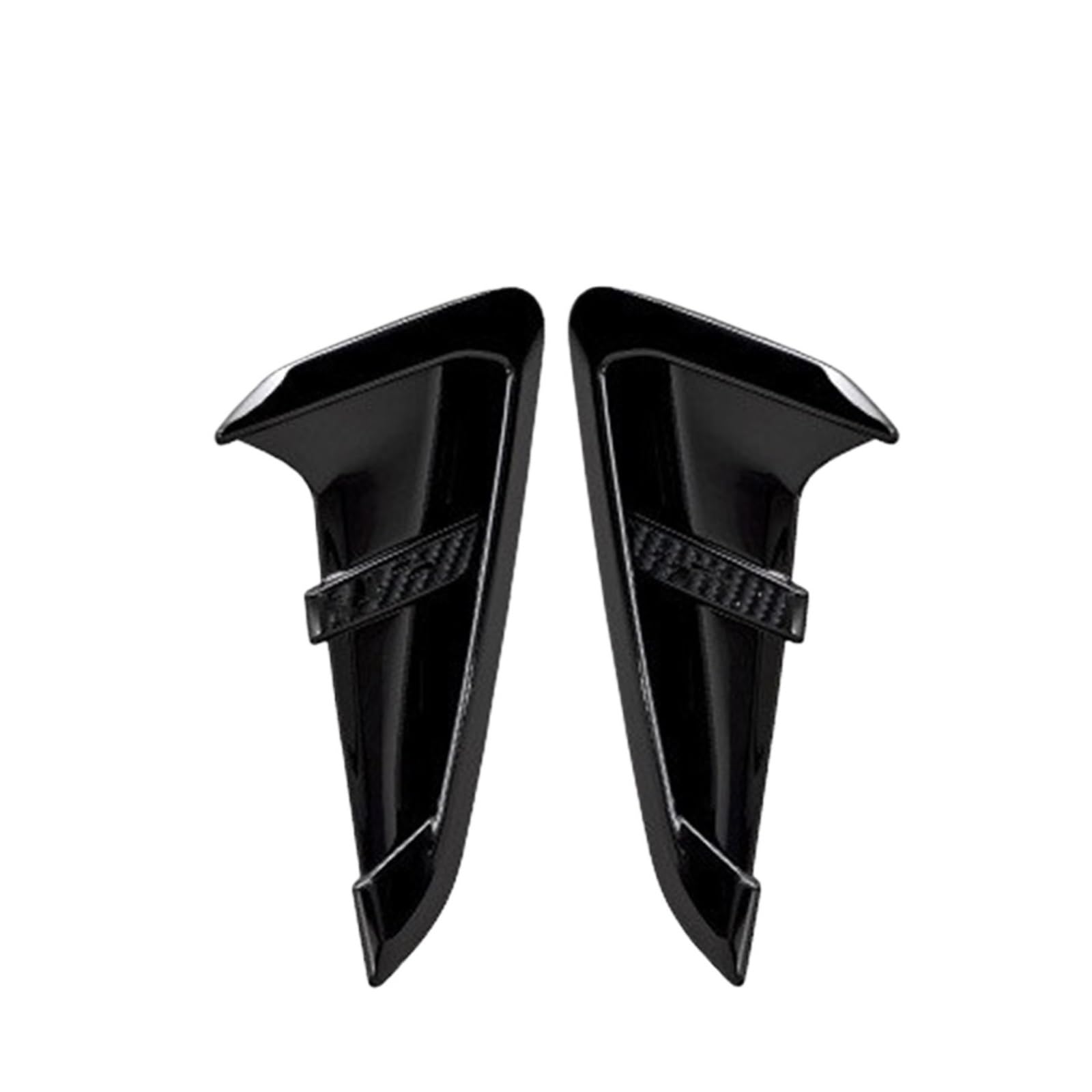 Auto-Seitenlüftungsverkleidung, Kotflügel, Seitenmarkierungen, Kohlefasermuster, kompatibel mit BMW X3 X4 G01 G02 2018–2023, Autozubehör(Black-X4 G02) von KDMOWHON