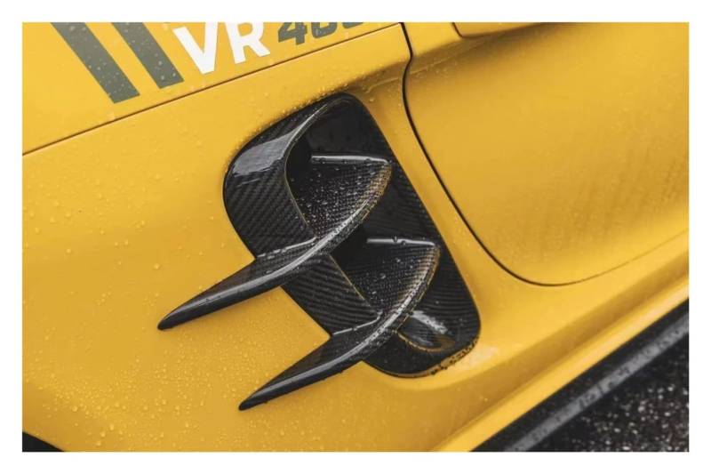 Carbon Fiber Hinten Seite Kotflügel Einlässe Air Vents Trim Abdeckung Kappen Kompatibel for Porsche 718 Cayman Boxster Coupe 2016-2019 Auto Styling von KDMOWHON