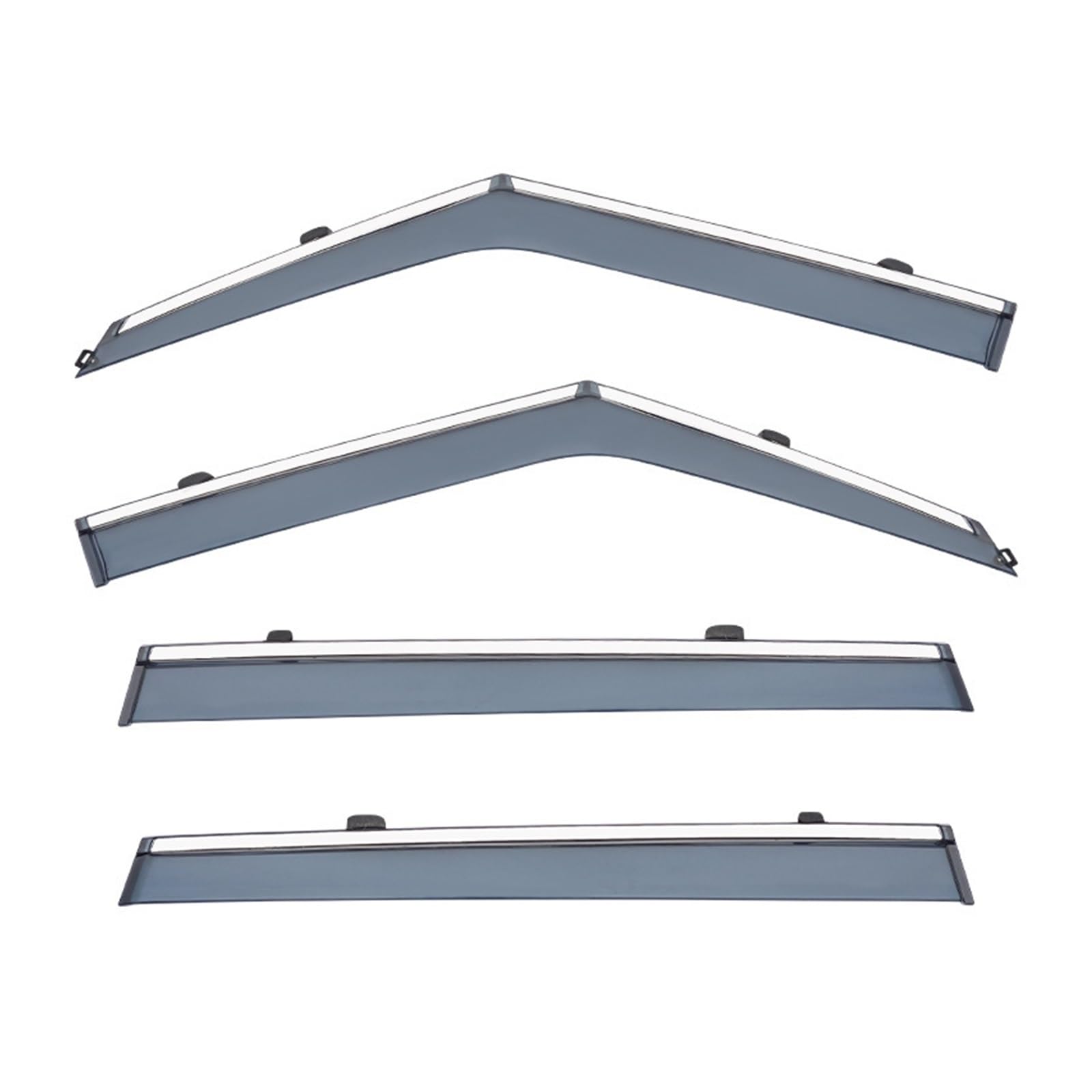 Fenstervisier-Außenverkleidung, Chrom, kompatibel mit KIA Soul AM 2010–2013, Zubehör, Fenstervisiere, Wetterschutz, Wind- und Regenschutz, Spoilerflügel von KDMOWHON