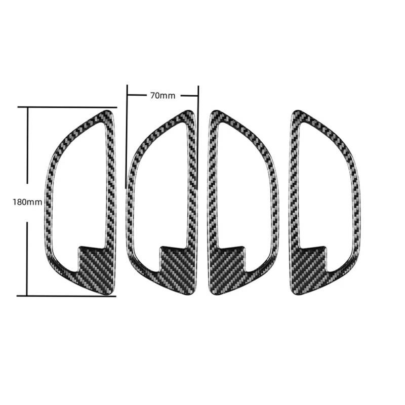 KDMOWHON Kompatibel for BMW 5er F10 2011–2017, Zubehör, Kohlefaser-Innenraum, Auto-Innentürgriff, dekorative Rahmenverkleidung, Aufkleber von KDMOWHON