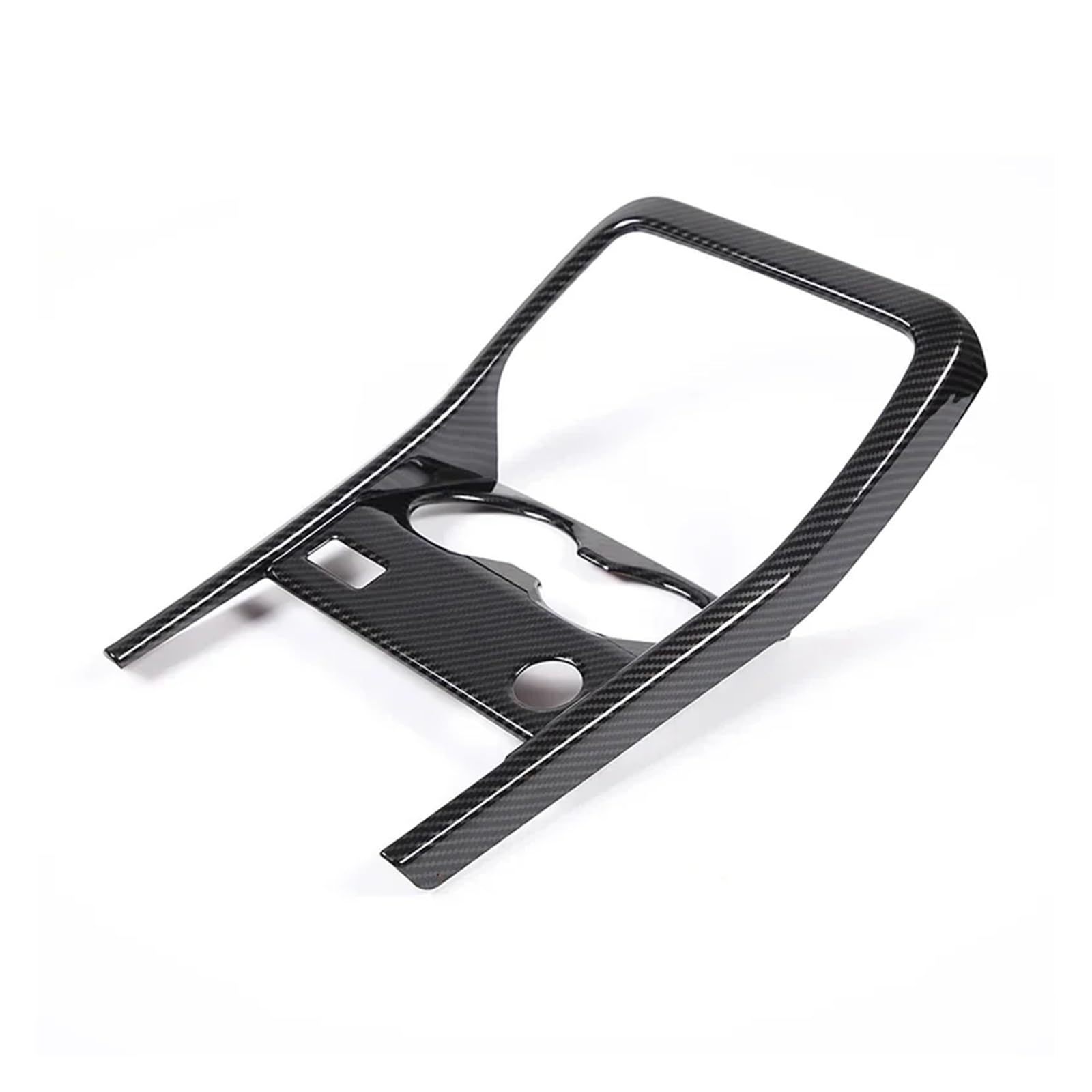 KDMOWHON Kompatibel for BMW X1 iX1 U11 2023–2024, ABS-Carbon, Auto-Ablaufbecherhalter vorne, Mitte, Bedienfeld, Rahmenabdeckung, Zieraufkleber, Autozubehör von KDMOWHON