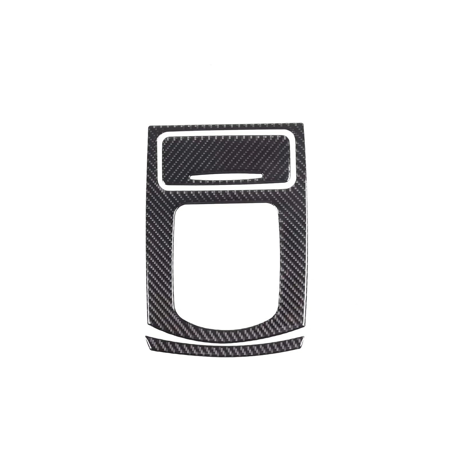 KDMOWHON Kompatibel for Infiniti G25 G27 G37 2007–2013, weiche Kohlefaser, Auto-Center-Steuerung, Schalttafel, Rahmenabdeckung, Zieraufkleber, Autozubehör(Black) von KDMOWHON