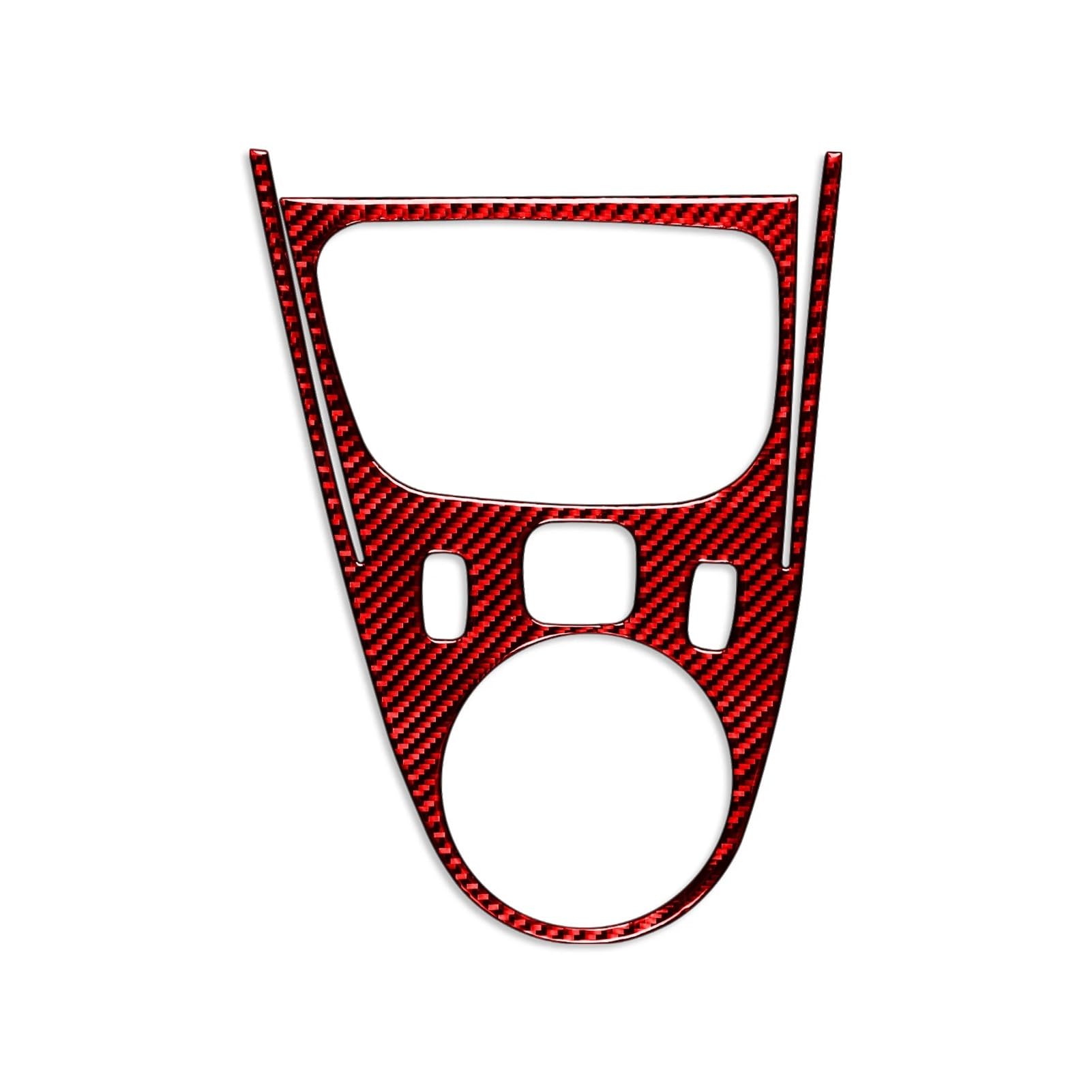 KDMOWHON Kompatibel for Mercedes Benz Smart 453 2016–2021, Kohlefaser-Schalthebel-Panel-Trim-Abdeckung, Auto-Innendekoration, Zubehör-Aufkleber(Red RHD) von KDMOWHON