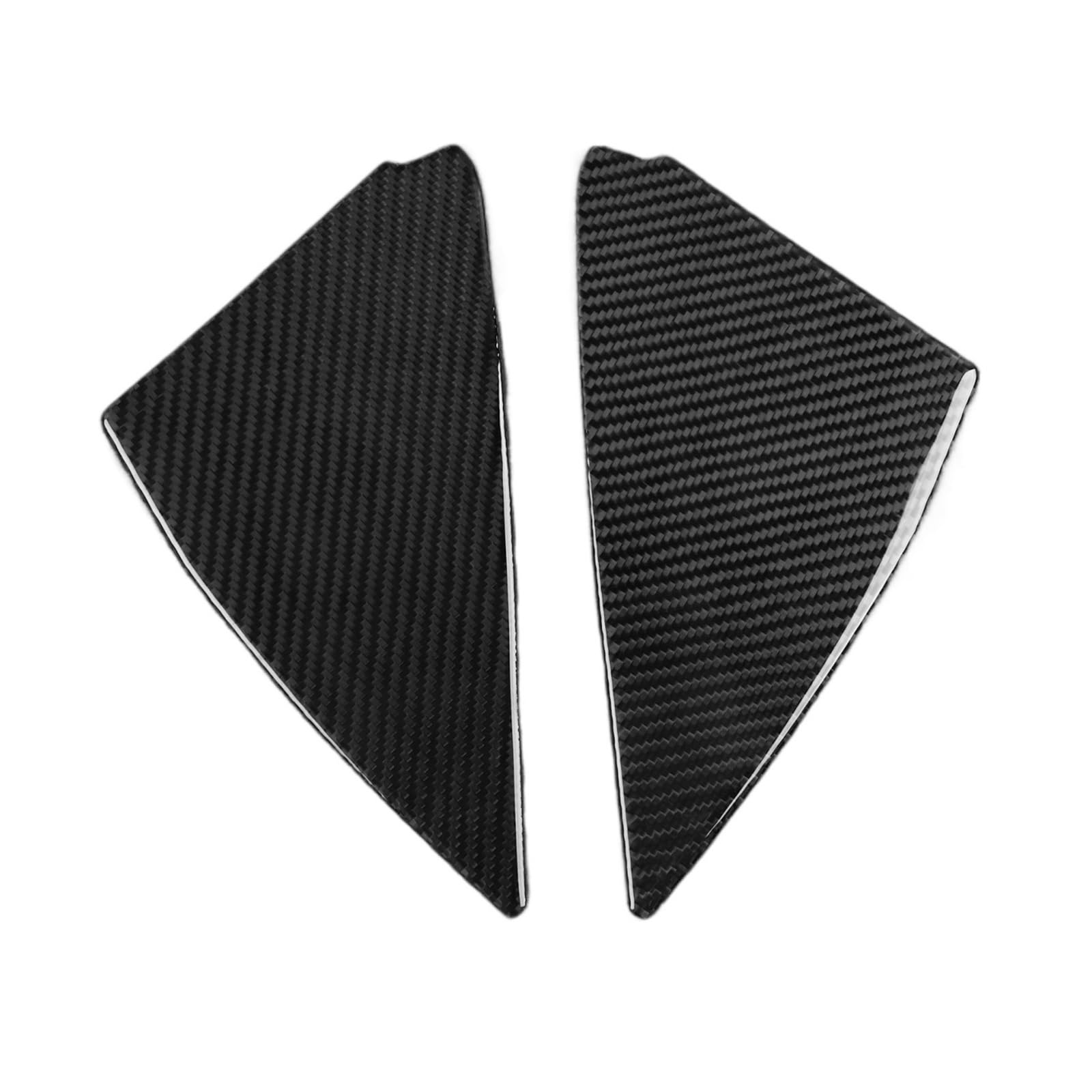 KDMOWHON Kompatibel for Porsche 911 992 Carrera 2019–2024, Kohlefaser-Frontschlitz, Seitenverkleidung, Verkleidungsabdeckung, Auto-Innenzubehör-Aufkleber(Black Carbon) von KDMOWHON