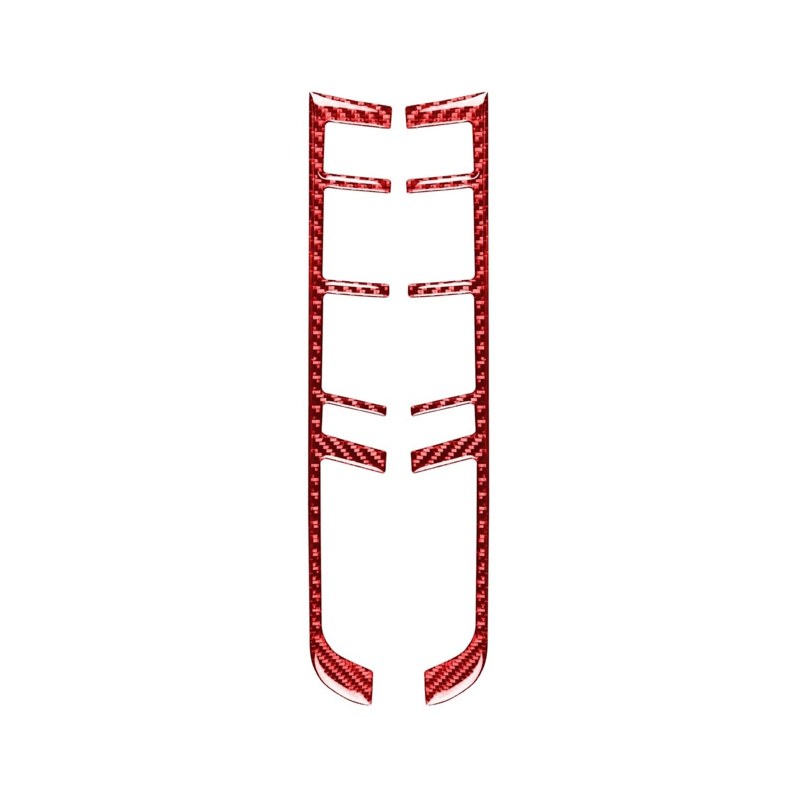 KDMOWHON Kompatibel for Porsche Macan 2014–2021, Carbon-Faser-Schaltknopf-Bedienfeld-Zierleiste, Auto-Innendekoration, Zubehör-Aufkleber(RED) von KDMOWHON