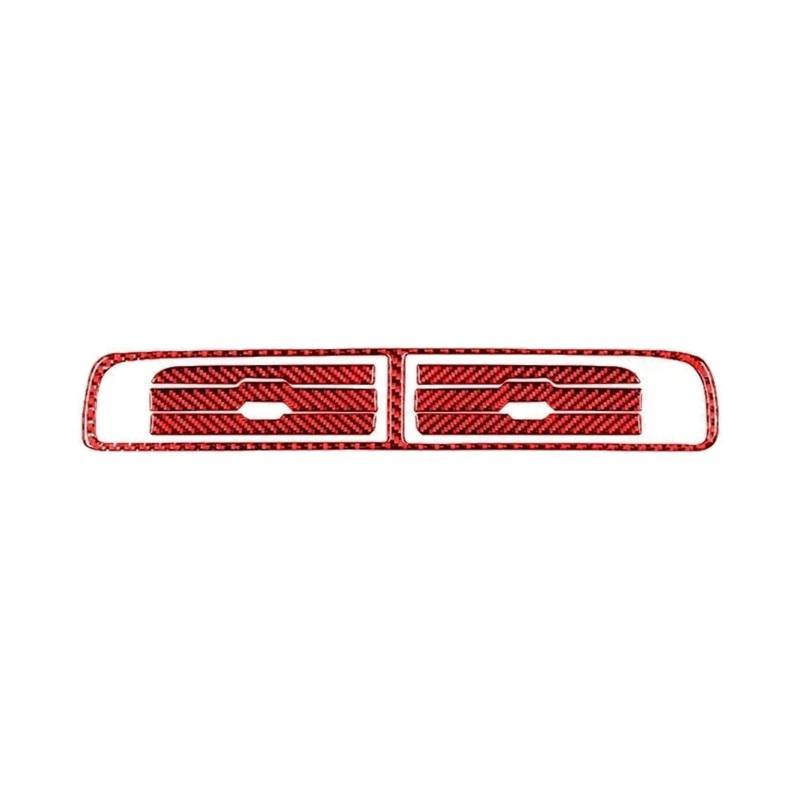 KDMOWHON Real Carbon Fiber Kompatibel for Camaro 2010-2015 Zubehör Innen Auto Zentrale Dekoration Rahmen Trim Abdeckung Aufkleber(2010-2011(Red)) von KDMOWHON