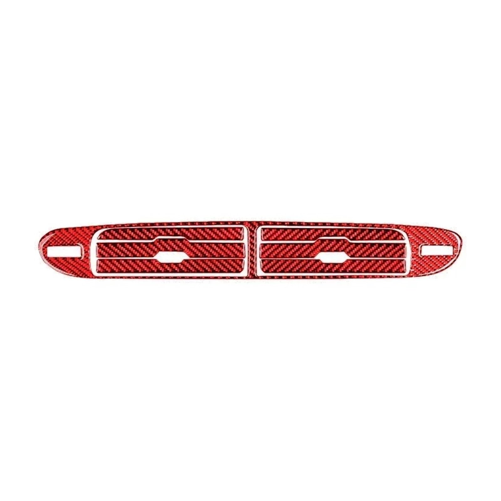 KDMOWHON Real Carbon Fiber Kompatibel for Camaro 2010-2015 Zubehör Innen Auto Zentrale Dekoration Rahmen Trim Abdeckung Aufkleber(2013-2015(Red)) von KDMOWHON