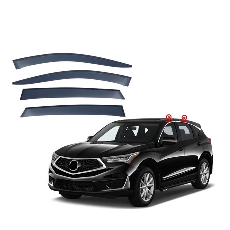 Kompatibel for Acura RDX 2012–2017 2019+ Fenster-Visier-Zubehör, helle Streifen, Windabweiser, Visiere, Regenschutz, Unterstände, Markisen(MK3-TC1-TC2 2019) von KDMOWHON