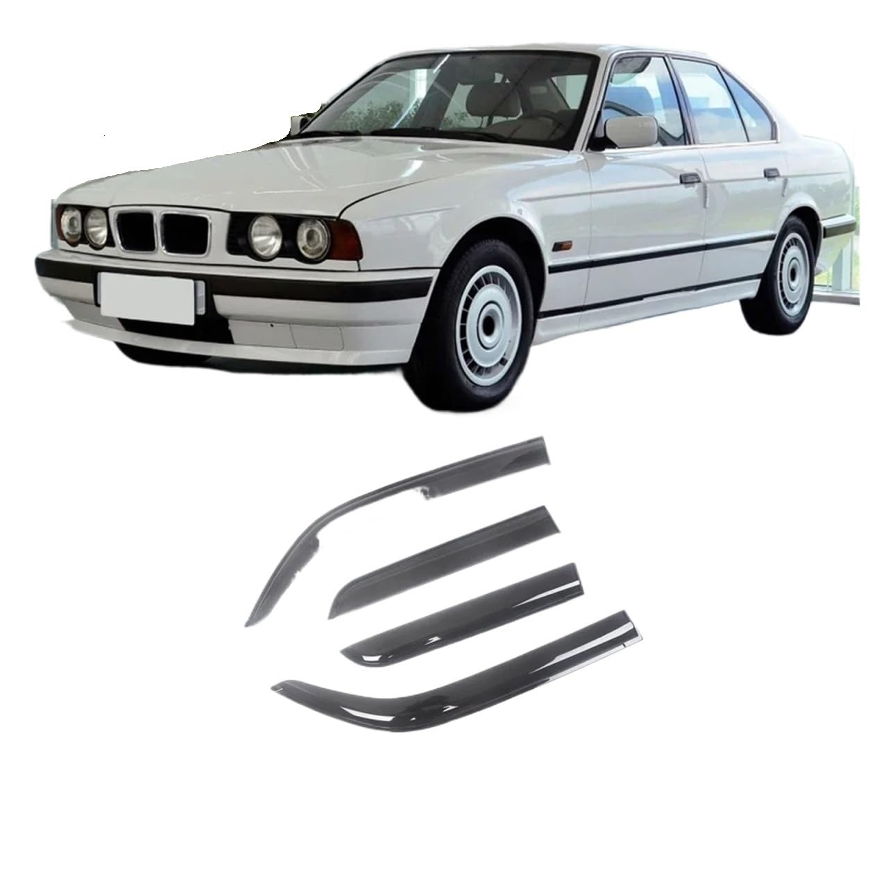 Kompatibel for BMW 5 Series E34 E39 E60 E61 F10 1988-2017 Auto-Seitenfenster-Visier, Sonnenschutz, Regenschutz, Schutzabdeckung, Aufkleber, Zubehör(for Sdn E34) von KDMOWHON