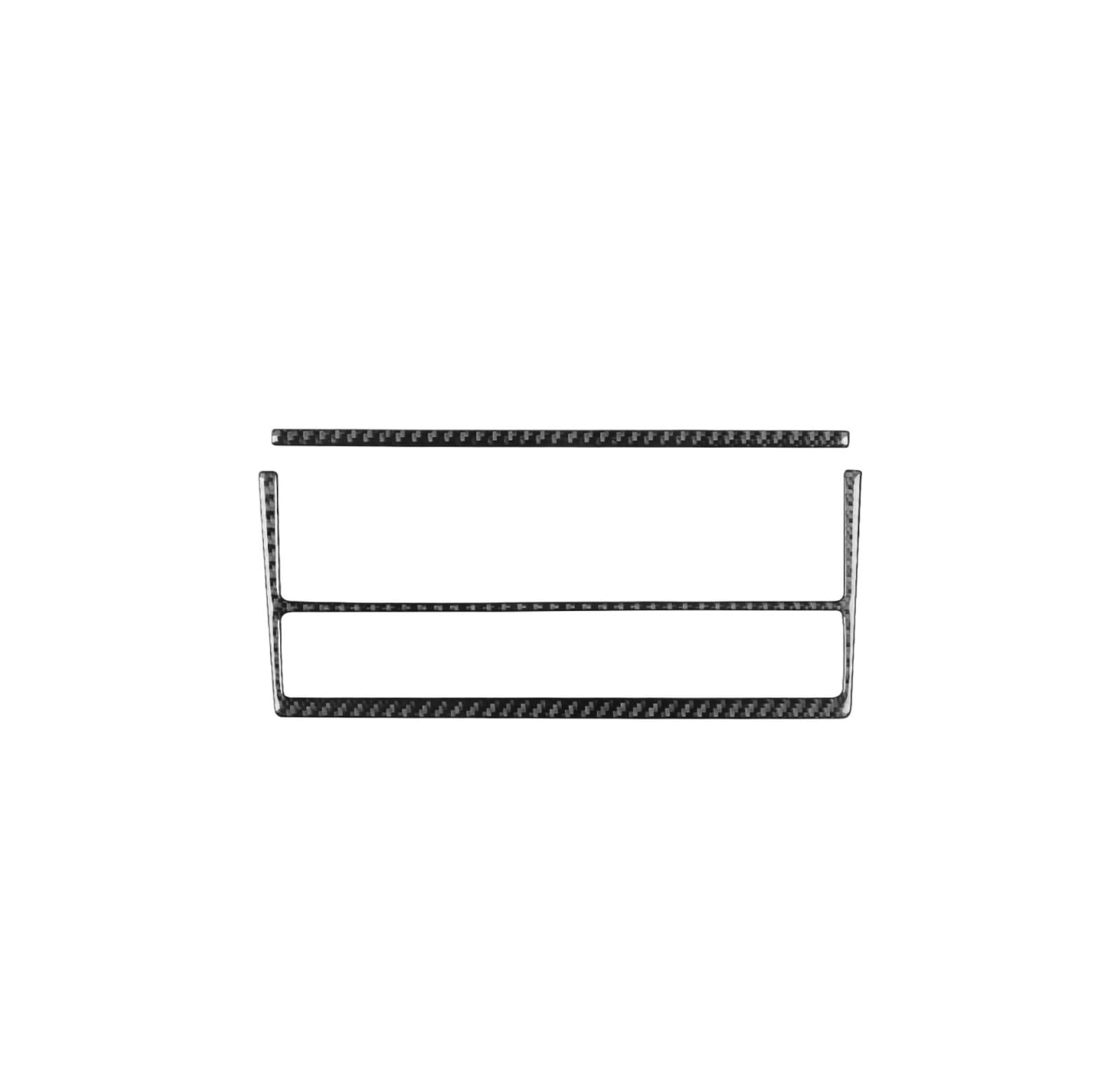 Kompatibel for BMW 7er E38 740iL 1995–2001, Zubehör, Kohlefaser, Auto-Innenraum, CD-Radio, dekorativer Rahmen, Verkleidung, Aufkleber, Dekoration(4 Black) von KDMOWHON