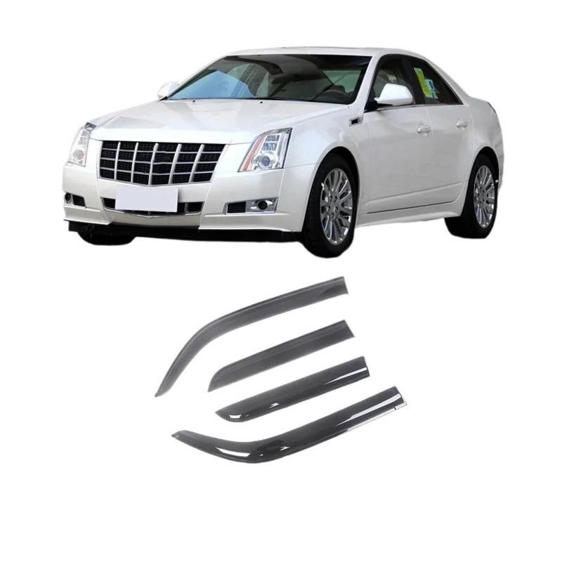 Kompatibel for Cadillac Cts 2003-2013 Auto Seitenfenster Windabweiser Visiere Schwarz Regenschutz Türvisier Vent Shades Dunkel(for 2003-2007) von KDMOWHON