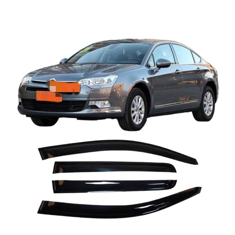 Kompatibel for Citroen C5 Sedan 2010–2019, Autofenster-Visierabweiser, Sonnenschutz, Regenschutz, Markisen, Schutzabdeckung, Verkleidung, Auto-Styling-Zubehör von KDMOWHON