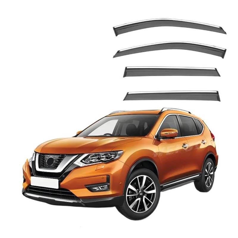 Kompatibel for Nissan X-Trail Rogue T31 T32 T33 Fenstervisiere Wetterschutz Wind Regenschutz Premacy Markisen Helle Streifen Windabweiser(MK3-T32 2014-2020) von KDMOWHON