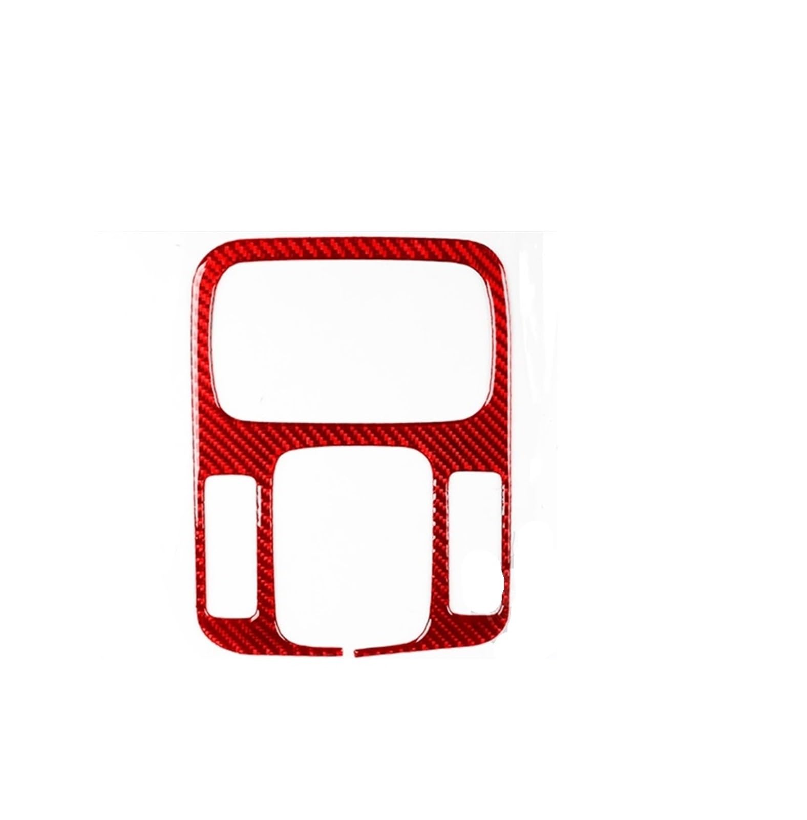 Kompatibel for Suzuki 1999–2002 Getriebe-Stick-Schalthebel-Panel, echte Kohlefaser-Aufkleber, Verkleidung, Auto-Innenzubehör(Red ABS) von KDMOWHON