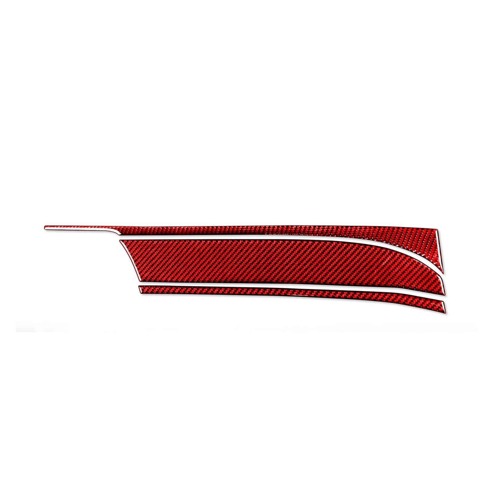 Kompatibel for Toyota Camry 2012–2017, asiatische Edition, Autozubehör, Carbon-Faser-Innenraum-Beifahrer-Panel-Trim-Aufkleber(RED RHD) von KDMOWHON