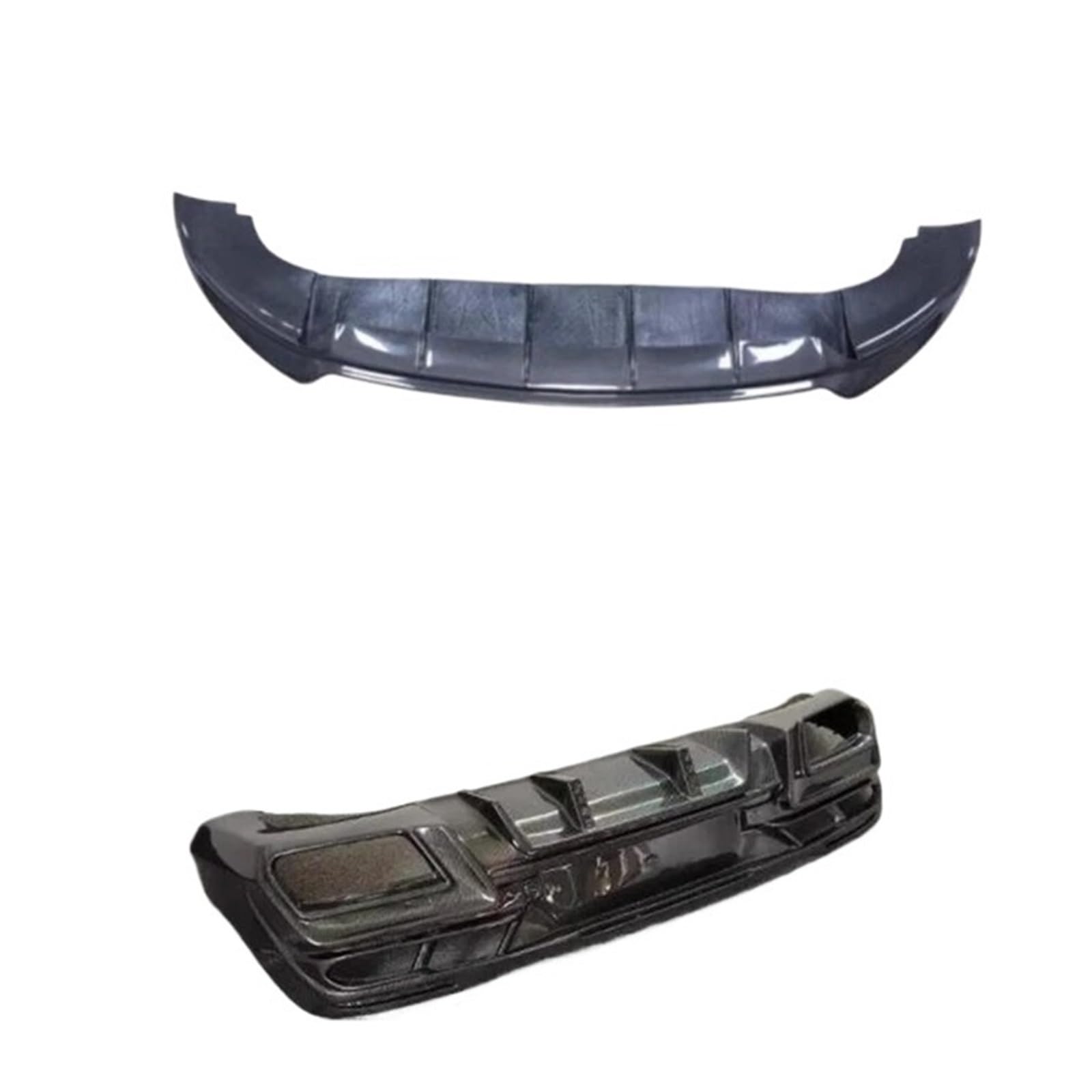 Kompatibel mit Benz W167 C167 GLE350 GLE450 GLE63 20-23, Echtkohlefaser, Auto-Frontspoilerlippe, Heckdiffusor, Spoiler, Auspuffrohr, Body Kit(Front Rear Lip) von KDMOWHON