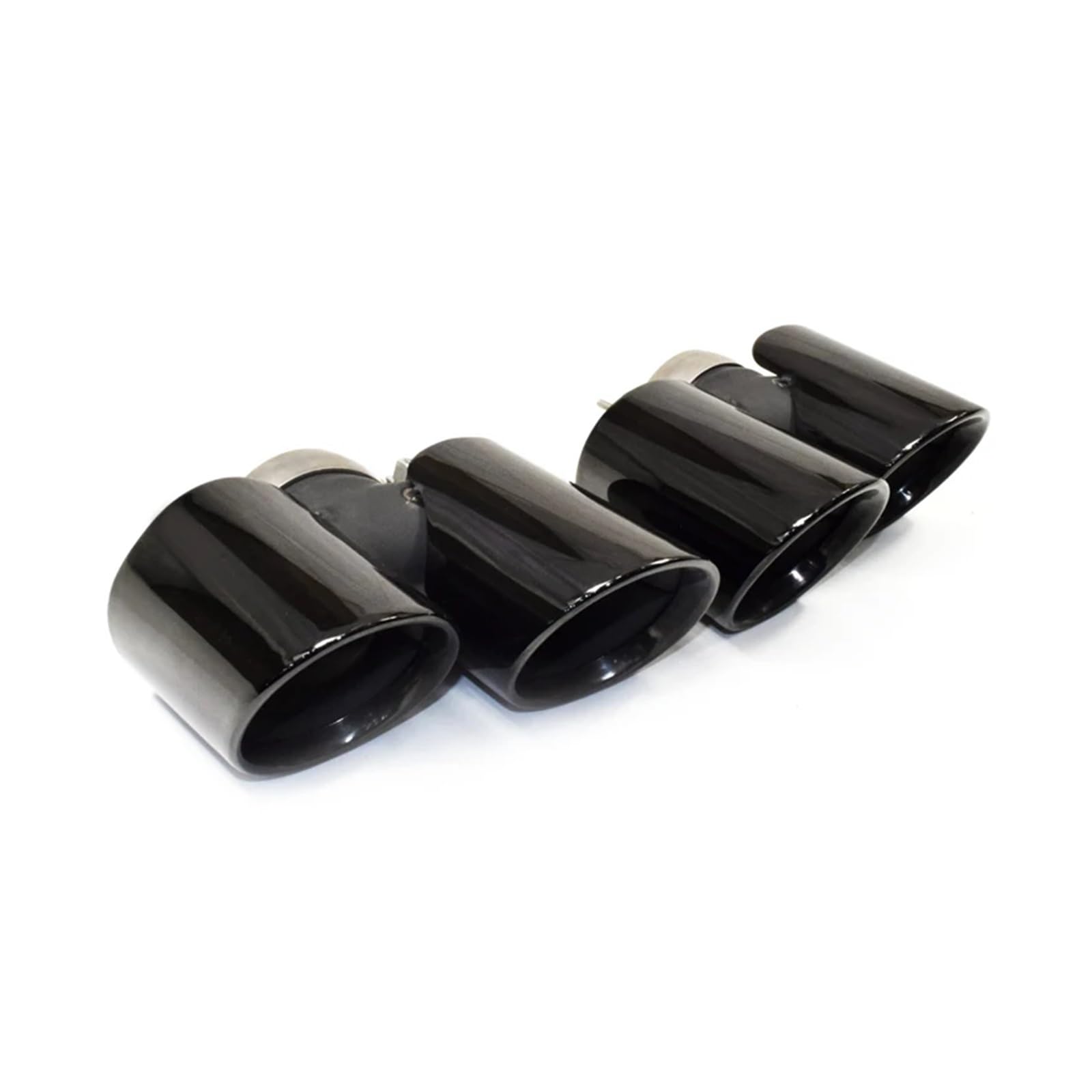 Quad-Autoauspuffblende aus Edelstahl, kompatibel mit 991.1, kompatibel mit Carrera C2 / C4 3.4L 2008-2016, Schalldämpferblende, Endrohrblende, Auspuffanlage(Black) von KDMOWHON