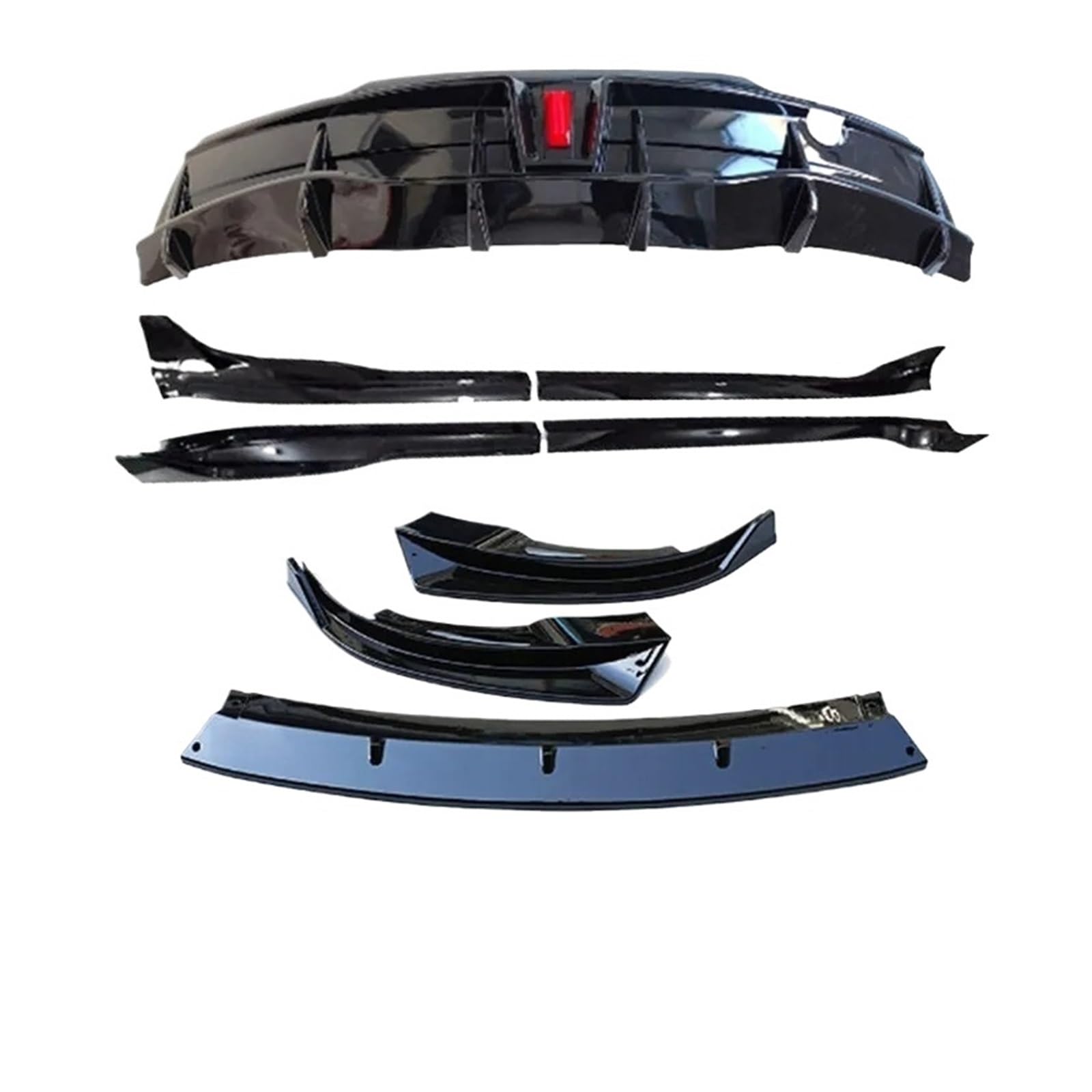 Stoßstangenlippe vorne und hinten, kompatibel mit Tesla Model Y 2021–2023, Zubehör, kompatibel mit Model 3 2017–2023, Kinndiffusor, Body Kit, Spoiler(3 All Lip) von KDMOWHON