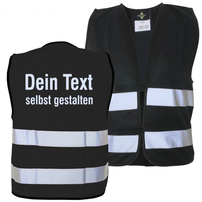 KDS Warnweste Funktionsweste Color mit Druck selbst gestalten (schwarz, XXL) von KDS