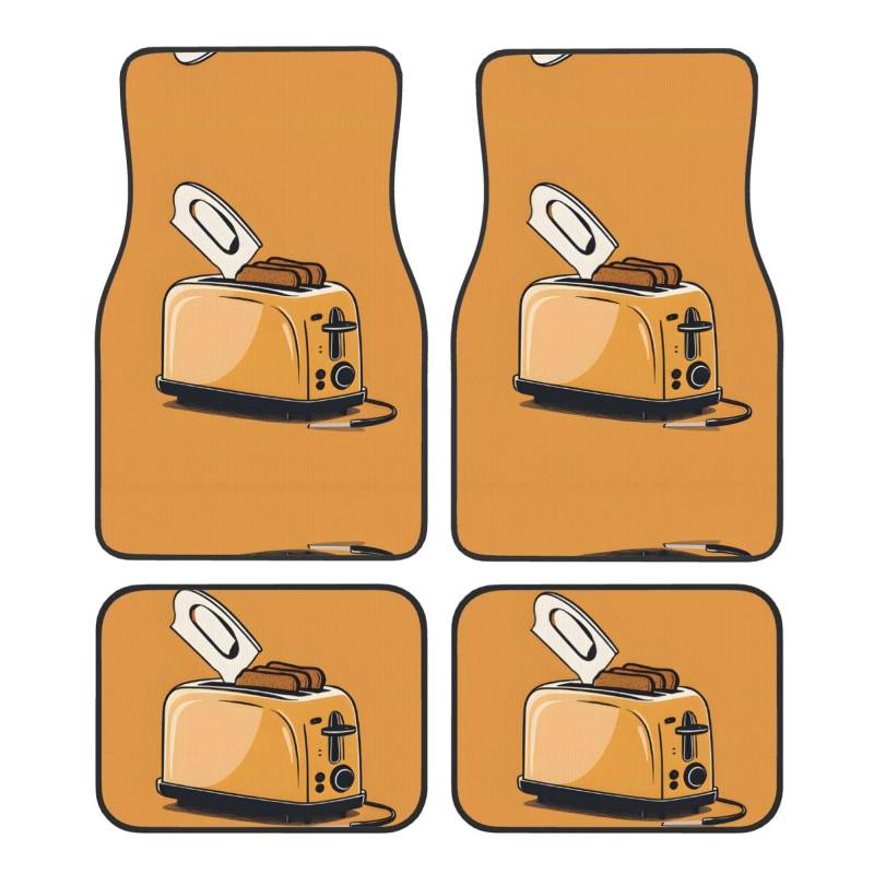 (Cute Crying Chainsaw) Front Rear Floor Foot Mat 4 Piece Set Car Accessories Universal Car Floor Carpets Decorative Carpets Mat Full Set All Weather Protection Interior Carpets von KDUBNJDS