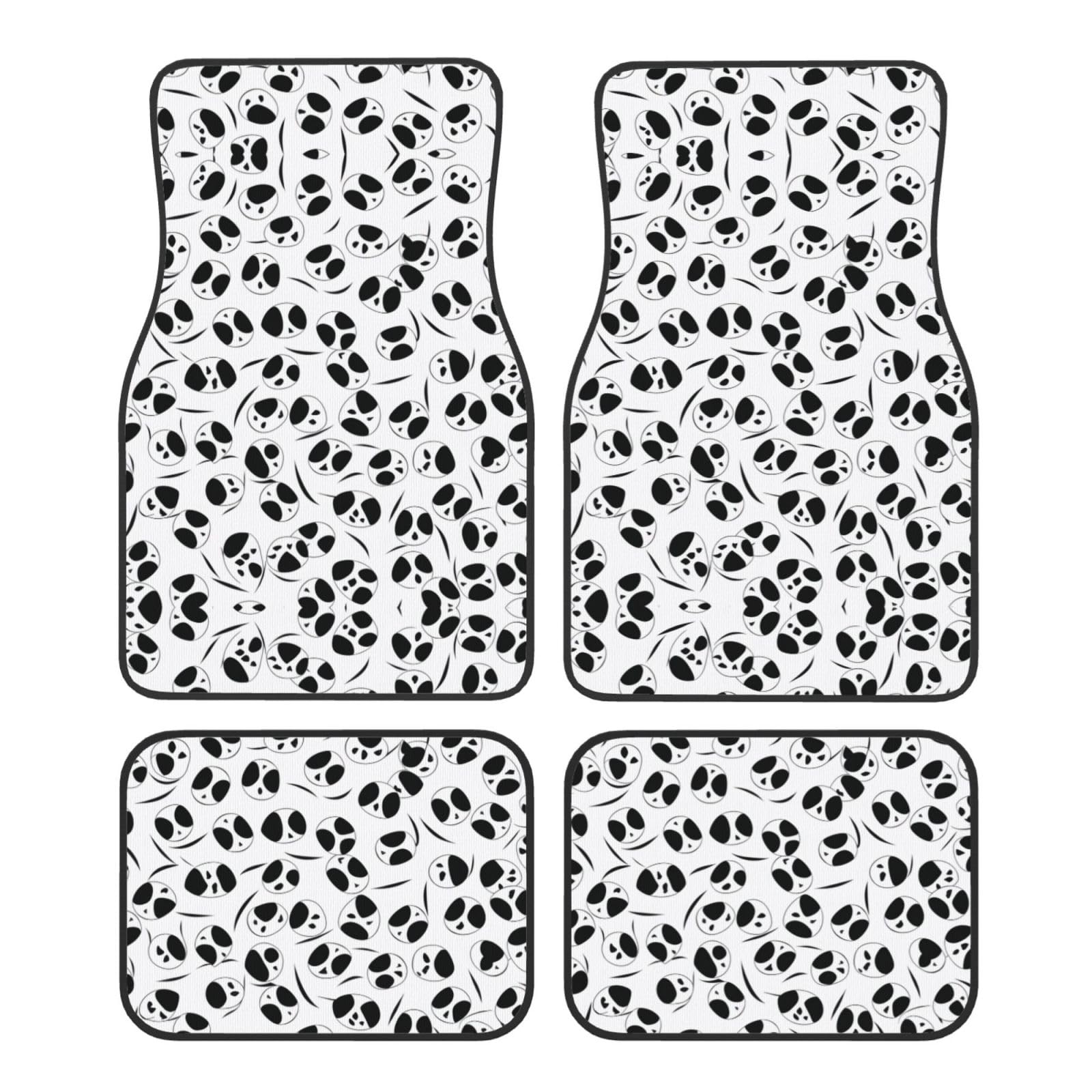 (Panda Cute Printed Pattern) Front Rear Floor Foot Mat 4 Piece Set Car Accessories Universal Car Floor Carpets Decorative Carpets Mat Full Set All Weather Protection Interior Carpets von KDUBNJDS