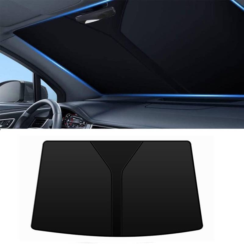 Auto Frontscheibe Sonnenschutz für Lexus UX 2019 2020 2021 2022 2023, Auto Windschutzscheibe Sonnenschutz Innen Reflektierender Staub Schutz Zubehör,A Black von KDUSNA