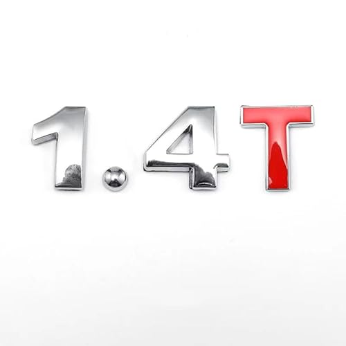 Auto Emblem für Kia K8, Metall Kofferraum Logo Aufkleber Vordere und Hintere Abzeichen Dekoration Wasserdicht Selbstklebende Badge Auto Zubehör,Silver-1.4T von KDYUAN