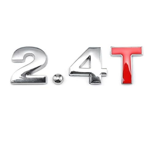 Auto Emblem für Seat Toledo, Metall Kofferraum Logo Aufkleber Vordere und Hintere Abzeichen Dekoration Wasserdicht Selbstklebende Badge Auto Zubehör,Silver-2.4T von KDYUAN
