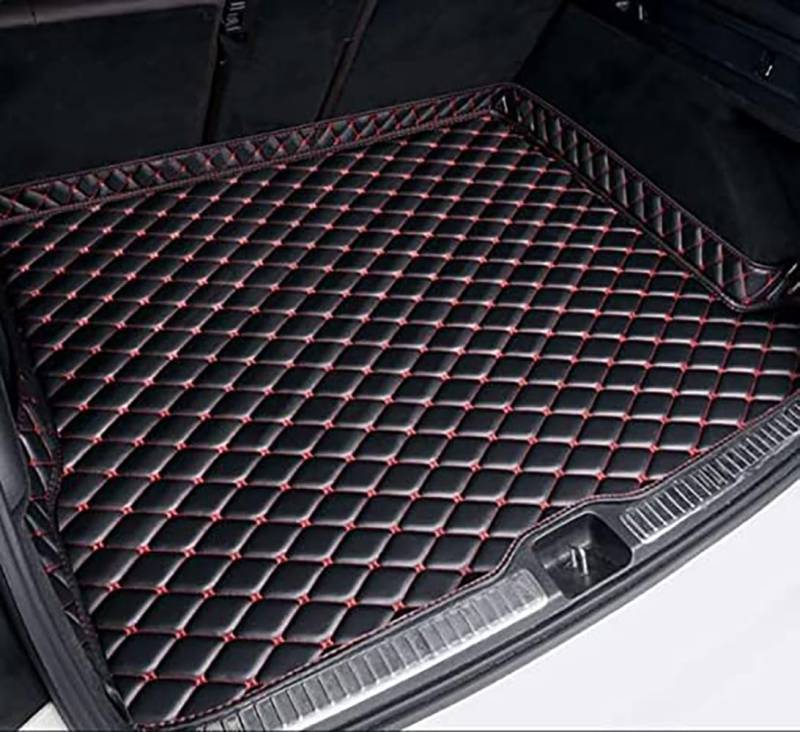 KEAAN Kofferraummatte Kofferraumwanne für Mercedes Benz CLA Shooting Brake (X118) 2023-, Leder-Material Haustier Matten wasserdichte rutschfeste,Black-Red von KEAAN