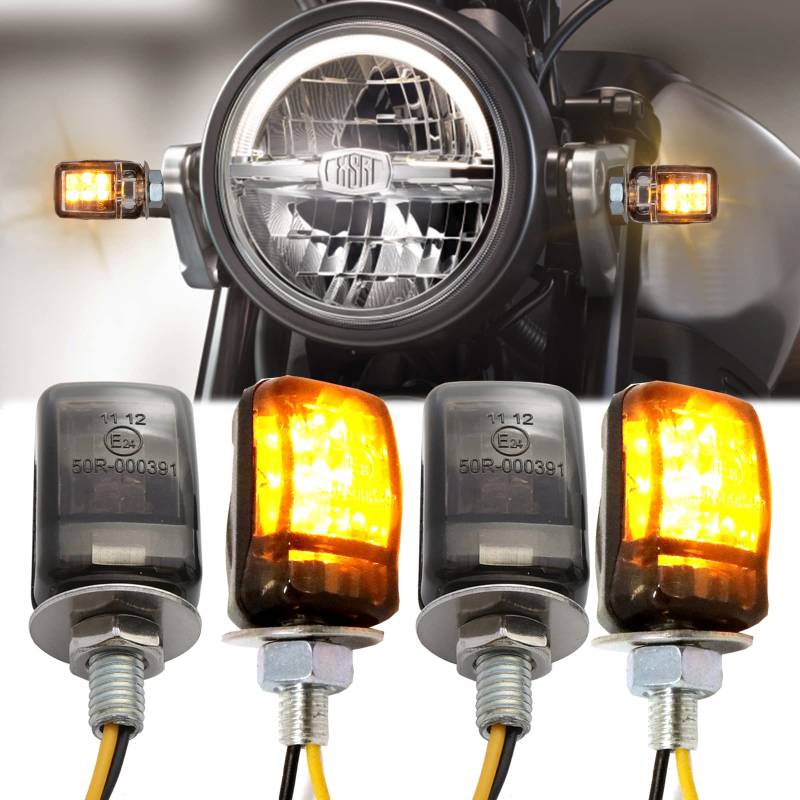 KEEPDSGN 4pcs Motorrad Blinker Licht 12V 6LED Blinkerleuchten Motorrad Blinker Licht Wasserdicht E Geprüft Universal Scooter Quad Cruiser Off Road. von KEEPDSGN