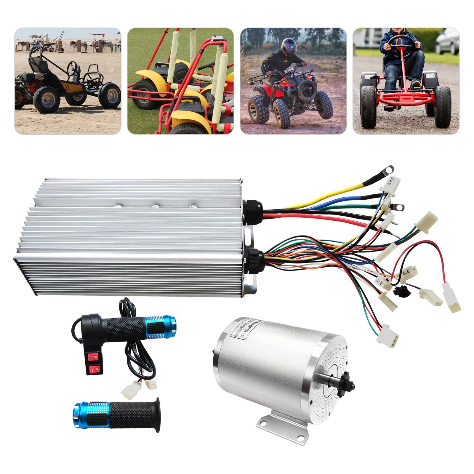 KEESUNG BüRstenloser Motor Gleichstrommotor, DC 72V 3000W Go-Kart Brushless Motor Hoch Geschwindigkeit Motor Satz für MotorräDer, Faltautos von KEESUNG