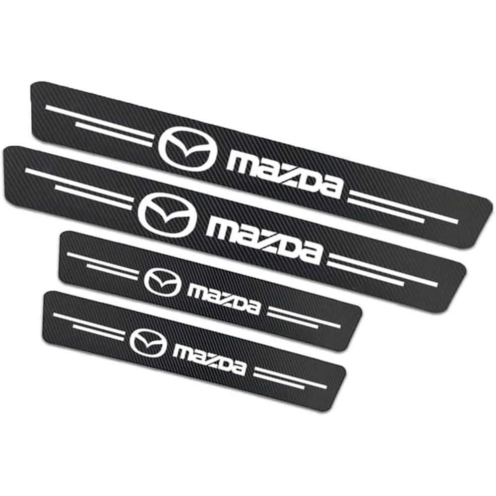 4 Stück Auto Einstiegsleisten Schutz, für Mazda MX-5 Miata NA NB NC ND 1990-2019 2020 2021 2022 2023 Auto Türschweller Schutz Kohlefaser Auto Türeinstiegsschutz Aufkleber,A von KEEVAY