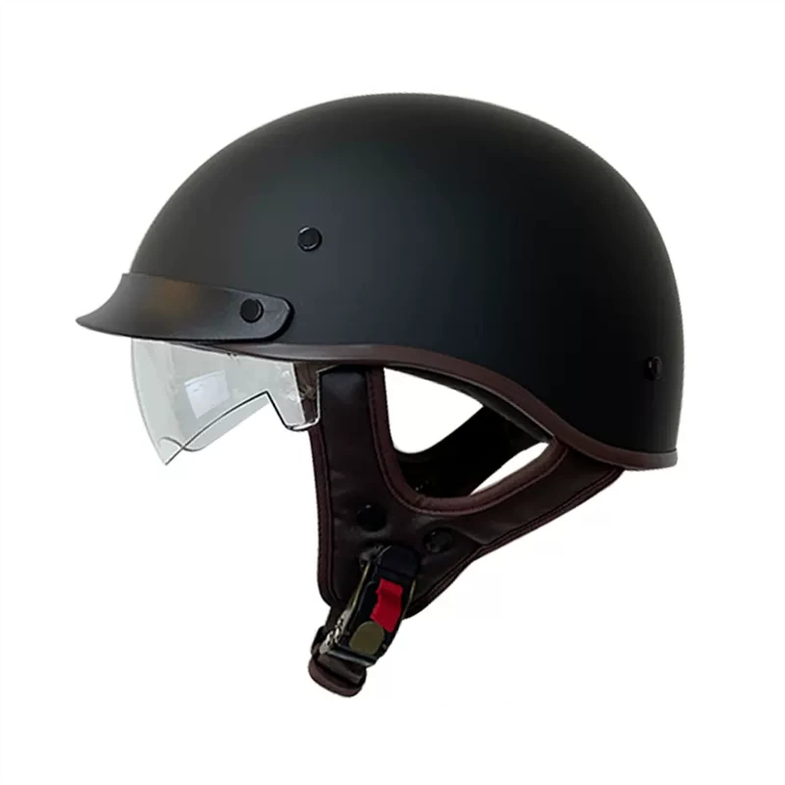 Streetstyle Motorrad Jethelme, Motorradhelm Mit Herunterklappbarem Transparentem Visier, Halbhelme DOT/ECE-Zulassung, Motorrad Offener Helm Herren Damen, Motorrad Open Face Helme ( Color : F , Size : von KEFFOR