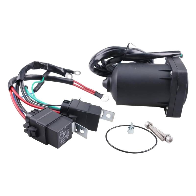 Anlasser Starter 6AW-43880-01-00 Power Tilt Trim Motor 2 Draht 2 Bolzen Kompatibel Mit F300 F350 Außenborder 6AW438800100 6AW438800200 6AW-4388 Motoren Starten von KEFFUBPG