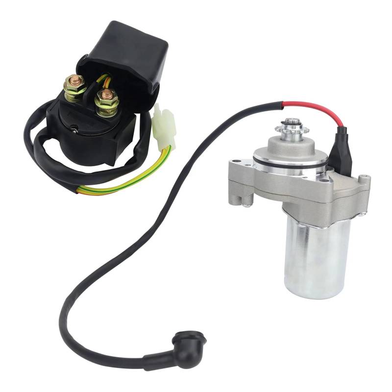 Anlasser Starter Dirt Bikes Go Karts Off-Road Motor 3 Bolzen Starter Motor & Magnet Relais Für 50cc 70 Cc 90cc 100 Cc 110cc 125 Cc ATV Motoren Starten von KEFFUBPG