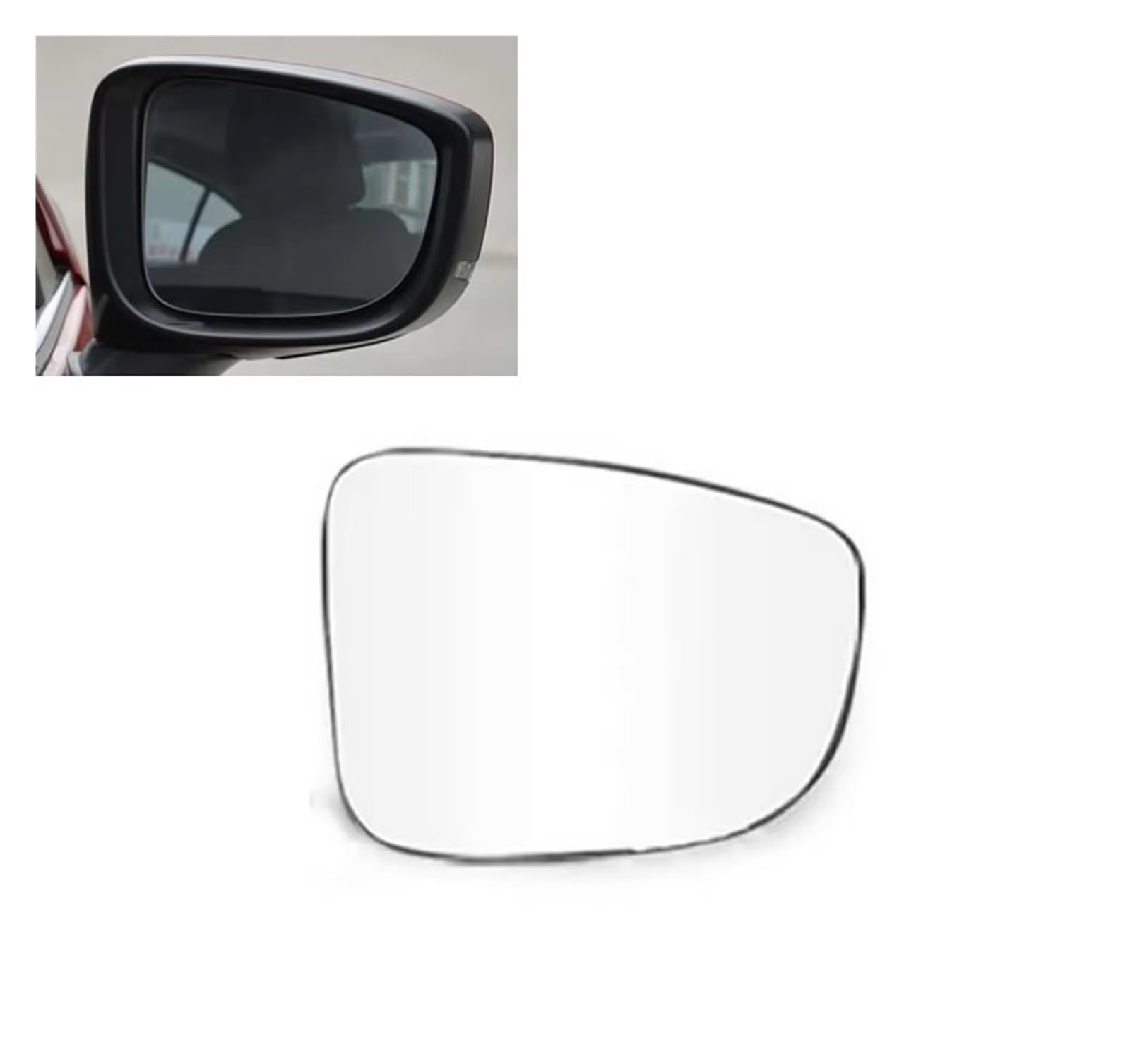 Außenspiegel Glas Autozubehör Türflügel Rückspiegel Reflektierende Linse Rückspiegellinsen Glas Für Mazda 3 Für Axela 2017 2018 2019 Rückspiegelglas(Right h) von KEFFUBPG